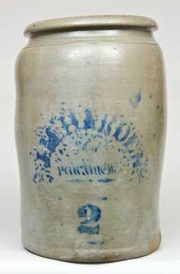 J.M. HARDEN / Palatine, WV Stoneware Crock