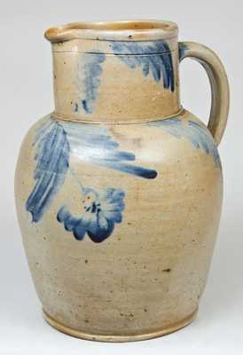 Baltimore Stoneware Pitcher with Cobalt Floral Decoration