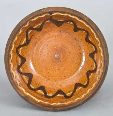 Slip-Decorated Redware Bowl, possibly Shenandoah Valley