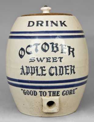 Blue-and-White Stoneware Cider Cooler