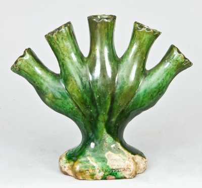 F.B. ARMITSTEAD Redware Finger Vase