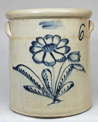 BURGER & CO. / ROCHESTER, N.Y. Six-Gallon Stoneware Crock