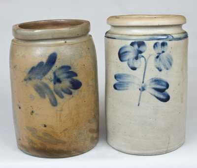 Lot of 2: One-Gallon Stoneware Jars, Baltimore and SE Pennsylvania Origin