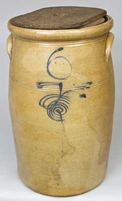 Six-Gallon Midwestern Stoneware Churn