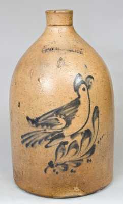 OTTMAN BRO'S / FORT EDWARD, NY Stoneware Bird Jug