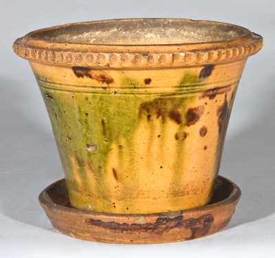 Redware Polychrome Flowerpot