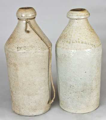 Lot of 2 Stoneware Bottles, Including Cowden & Wilcox