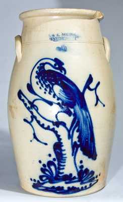 J. & E. NORTON / BENNINGTON, VT. Stoneware Churn with Pheasant Decoration