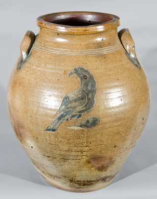 New Jersey Stoneware Jar with Incised Bird Decoration