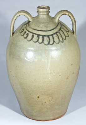 CHANDLER MAKER Double-Handled Edgefield Stoneware Jug