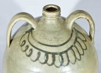 CHANDLER MAKER Double-Handled Edgefield Stoneware Jug