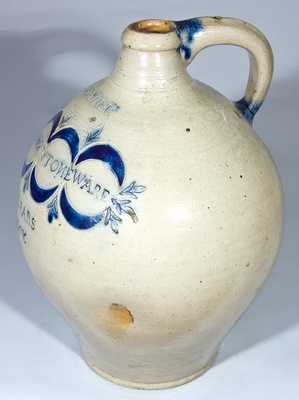 COMMERAWS STONEWARE Jug, Thomas Commeraw, New York