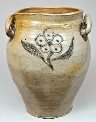 Incised Stoneware Jar with Cobalt and Manganese Slip