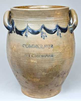 COMMERAWS STONEWARE, Thomas Commeraw, New York Stoneware Jar