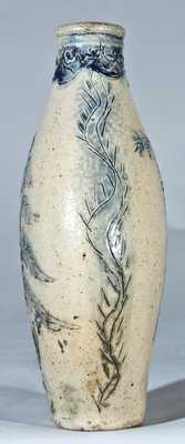 Antique American Stoneware Flask, Hartford, CT