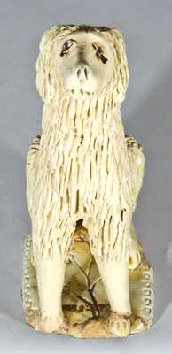 Ohio Pottery Figure of a Dog with Cream Glaze