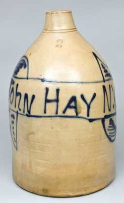 "JOHN HAY, N.Y." Stoneware Political Jug