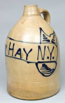 "JOHN HAY, N.Y." Stoneware Political Jug