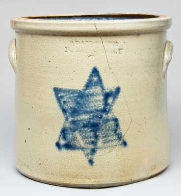 ADAM CAIRE / PO KEEPSIE, NY Stoneware Crock w/ Star, Poughkeepsie