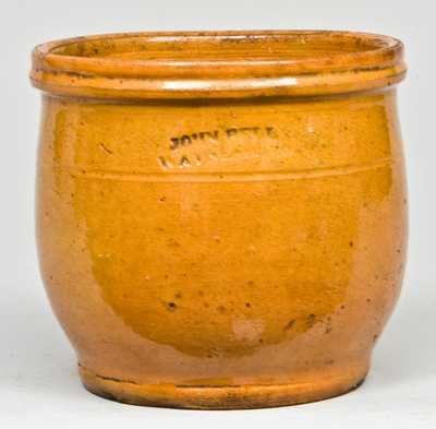 JOHN BELL / WAYNESBORO Redware Jar