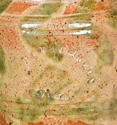 W. Burchnell, London, OH Redware Jar, Morgantown, WV School