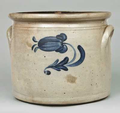 NJ Stoneware Crock with Floral Decoration