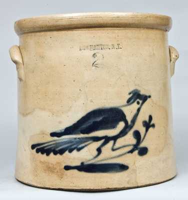 BINGHAMTON. N.Y. Stoneware Bird Crock