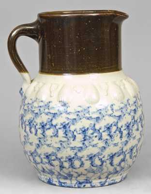 Sponge and Albany Slip Moulded Pitcher
