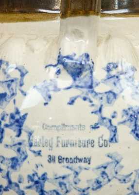 Sponge and Albany Slip Moulded Pitcher