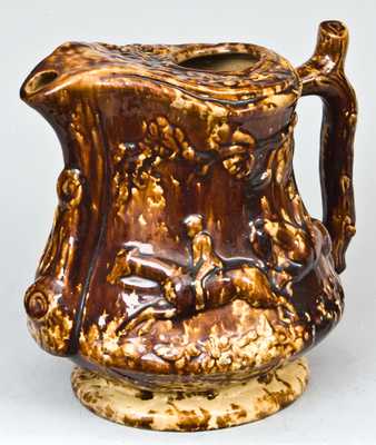 Rockingham-Glazed Iced Tea Pitcher, possibly Swan Hill Pottery, South Amboy, NJ