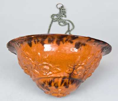 Pennsylvania Redware Hanging Basket