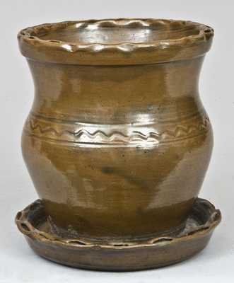 Albany Slip Crimped-rim Flowerpot