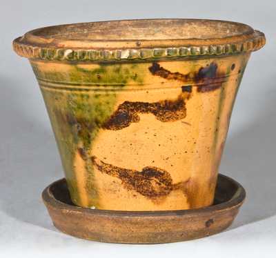 Redware Polychrome Flowerpot