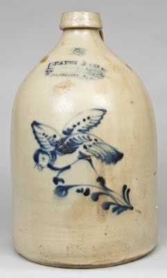 HAYES & CO. / MANCHESTER, NH, Advertising Stoneware Bird Jug