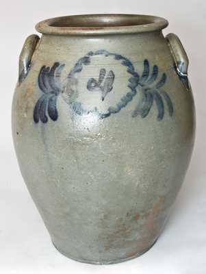 James River Basin, Virginia, Stoneware Four-Gallon Jar, attrib. Schermerhorn