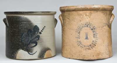 Lot of 2: One-Gallon Northeastern Stoneware Crocks