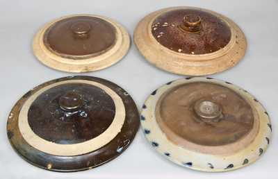 Lot of 4: Stoneware Lids