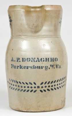 A.P. DONAGHHO / Parkersburg, W.Va Stoneware Pitcher