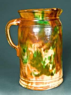 Shenandoah Valley Redware Tankard Pitcher