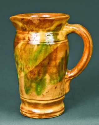 Multi-Glazed Strasburg, VA Shenandoah Valley Redware Pitcher