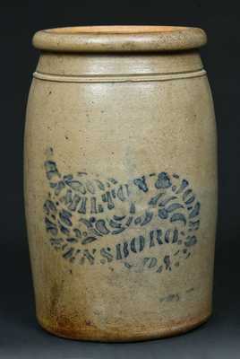 HAMILTON & JONES / GREENSBORO / PA Stoneware Jar