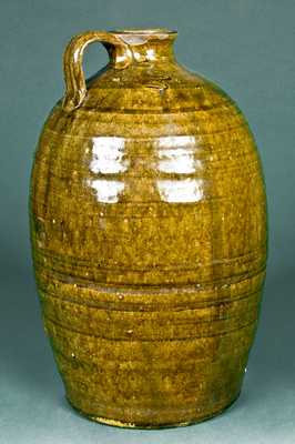 North Carolina Stoneware Jug, Alkaline-Glazed