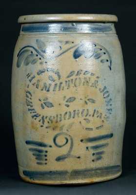 HAMILTON & JONES / GREENSBORO, PA Stoneware Crock