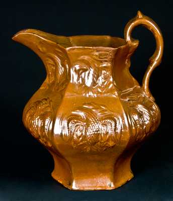 American Stoneware Molded Eagle Pitcher, possibly New Jersey