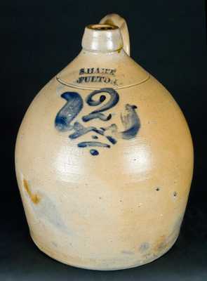 S. HART / FULTON, New York, Stoneware Jug