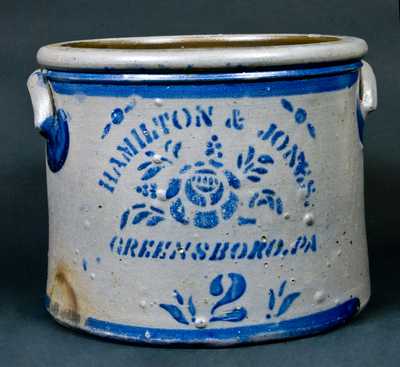 HAMILTON & JONES / GREENSBORO, PA Stoneware Cake Crock