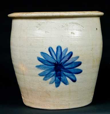 A.L. HYSSONG, / BLOOMSBURG. PA Stoneware Cream Jar