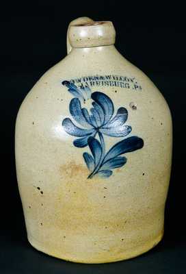 COWDEN & WILCOX / HARRISBURG, PA Stoneware Jug