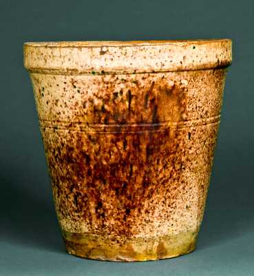 BACHER & KERN / WINCHESTER, VA Redware Flowerpot