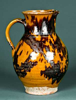 Redware Pitcher with Manganese Decoration